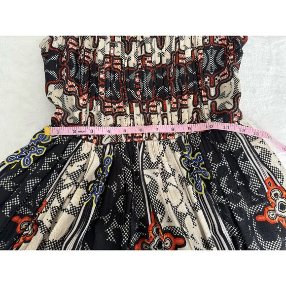 Anthropologie Bhanuni by Jyoti Tiered Maxi Dress in Black Print Size 2 - Picture 16 of 16